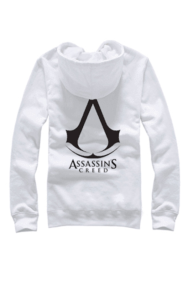 Game Costume Assassin's Creed Fleeces White Hoodie - Click Image to Close